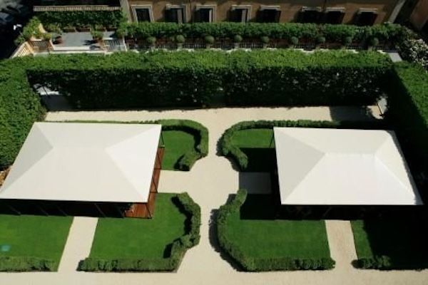 vista aerea giardino villa Spalletti trivelli