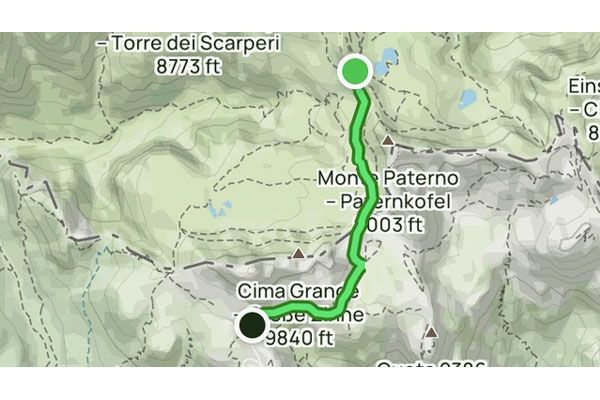 Alta Via 4 Dolomiti_ Rifugio Locatelli Rifugio Auronzo (Variante)