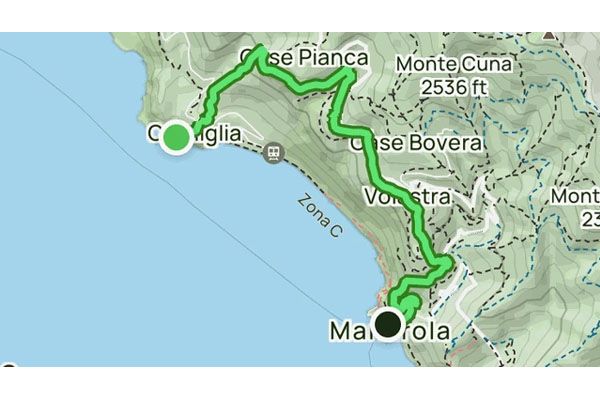 Sentiero Azzurro  Corniglia Manarola via Volastra