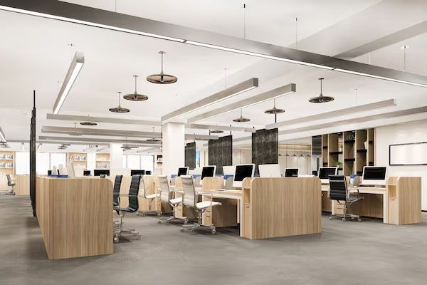 cubicoli nell'area di coworking